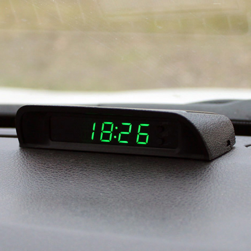 Solar Powered Watch - 태양광 자동차 시계, 온도계, 날짜, 주,