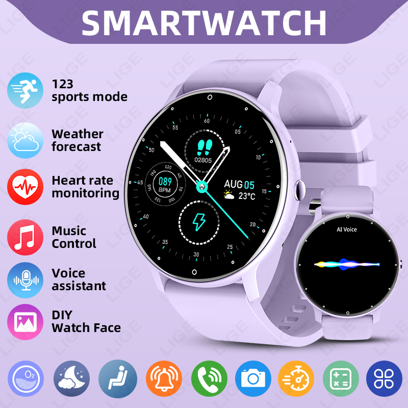 Smartwatch Angelo Watches - LIGE 2025 신형 IP68 방수 스포츠