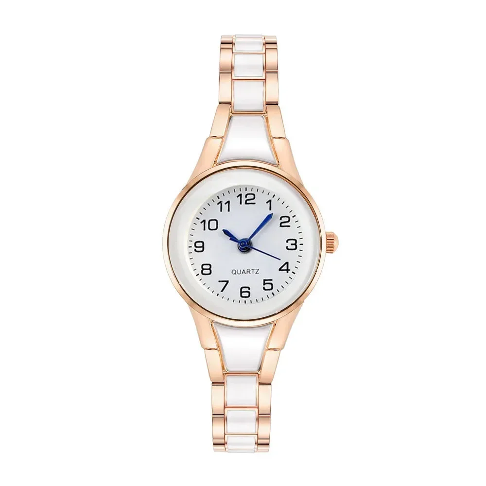 Luxury Ceramic Watch - 여성용 디지털 손목시계, 블루 니들 다이아몬드,
