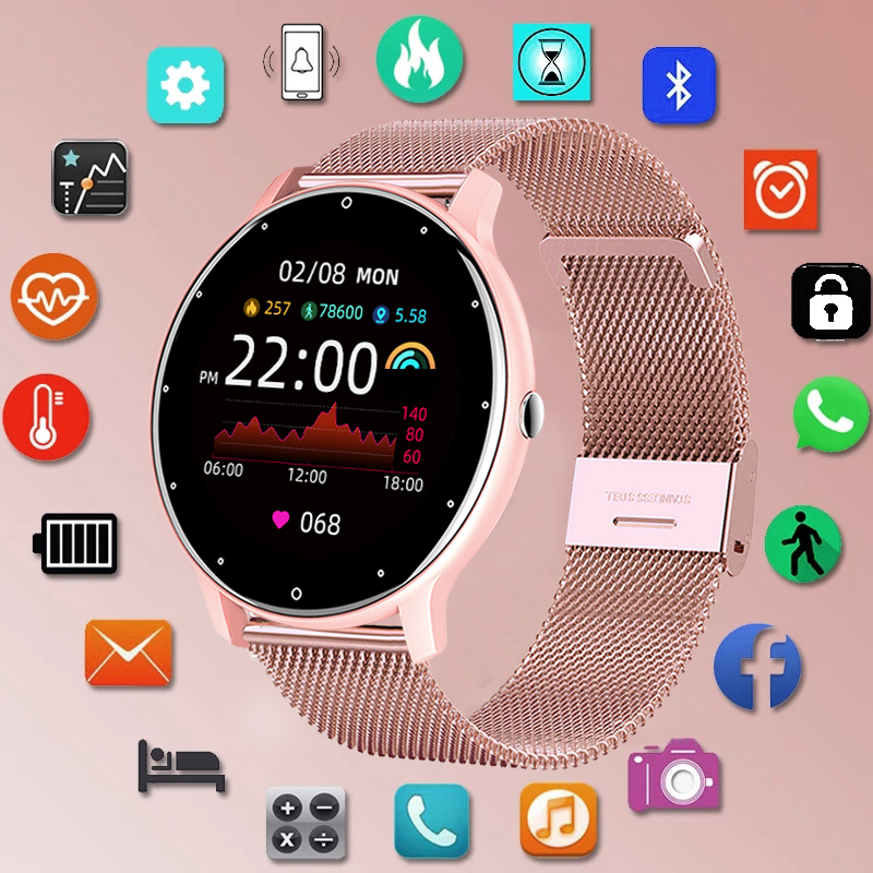Smartwatch Angelo Watches - LIGE 방수 여성 스마트 밴드 시계