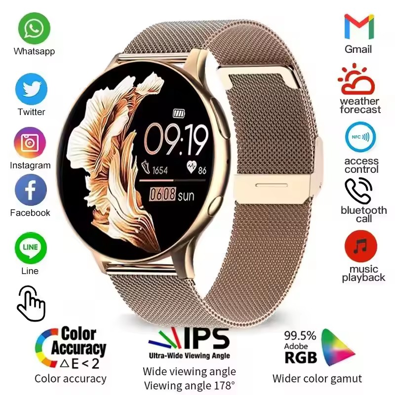 Smartwatch Angelo Watches - 스마트워치 여성용 시계 6 건강 모니터링