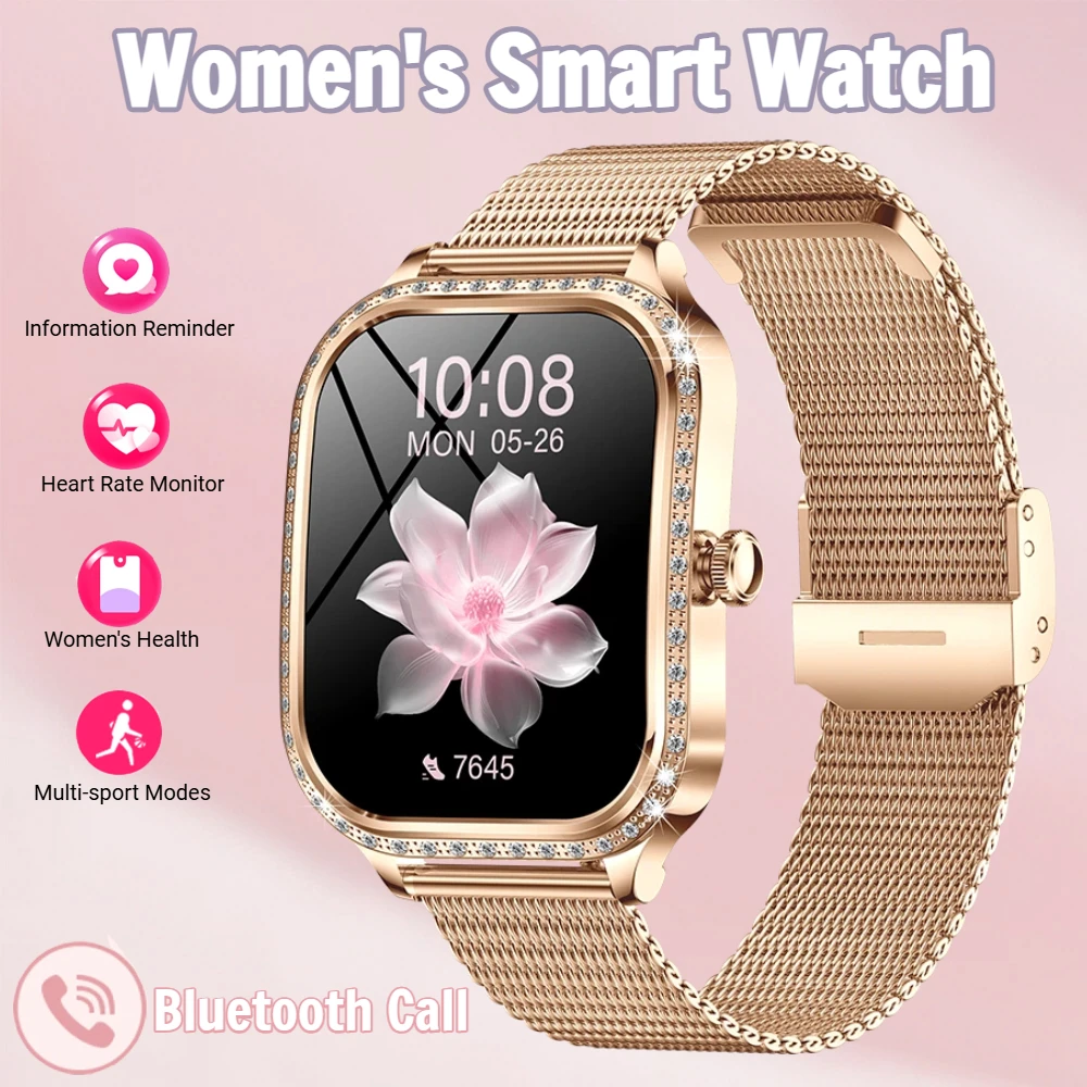 Smartwatch Angelo Watches - 여성용 블루투스 통화 스마트 워치 곡선형
