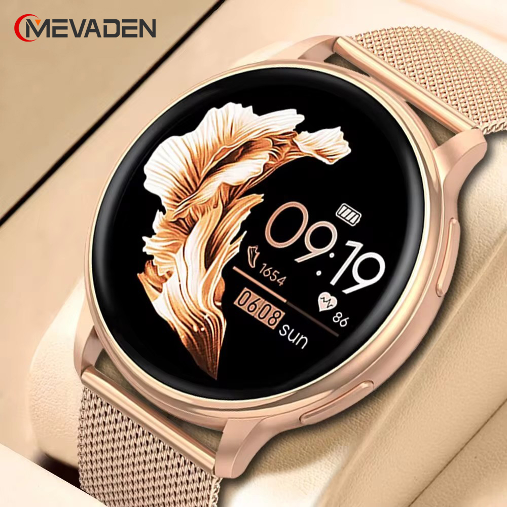 Smartwatch Angelo Watches - MEVADEN 1.32인치 여성 패션 스마트워치 블루투스