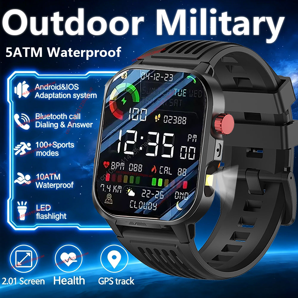 Smartwatch Angelo Watches - 야외 군용 스마트 시계 GPS 블루투스