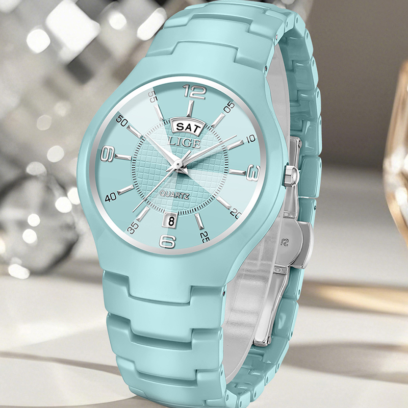 Luxury Ceramic Watch - LIGE 여성용 손목시계 럭셔리 여성용 시계