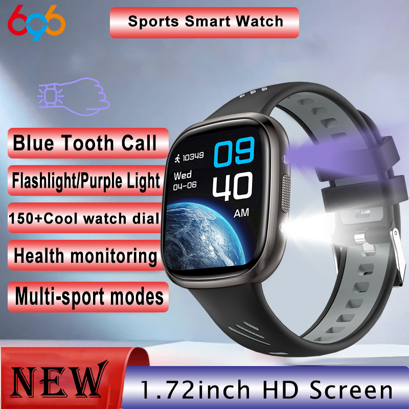 696 스마트 시계 BT 통화 LED 손전등 야외 건강 - Smartwatch Purple Watches For Women 리뷰 및 가격