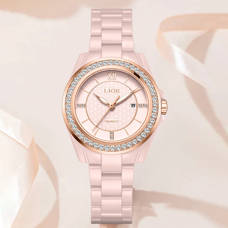 LIGE 우아한 패션 여성 시계 캐주얼 럭셔리 클래식  - Luxury Ceramic Watch 리뷰 및 가격