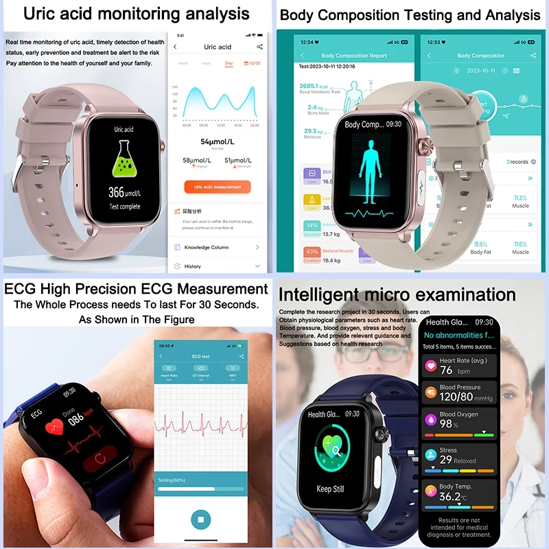 2025년 신제품 XIAOM1 ECG+PPG 혈중 지방 - Smartwatch New Watches For Women 리뷰 및 가격