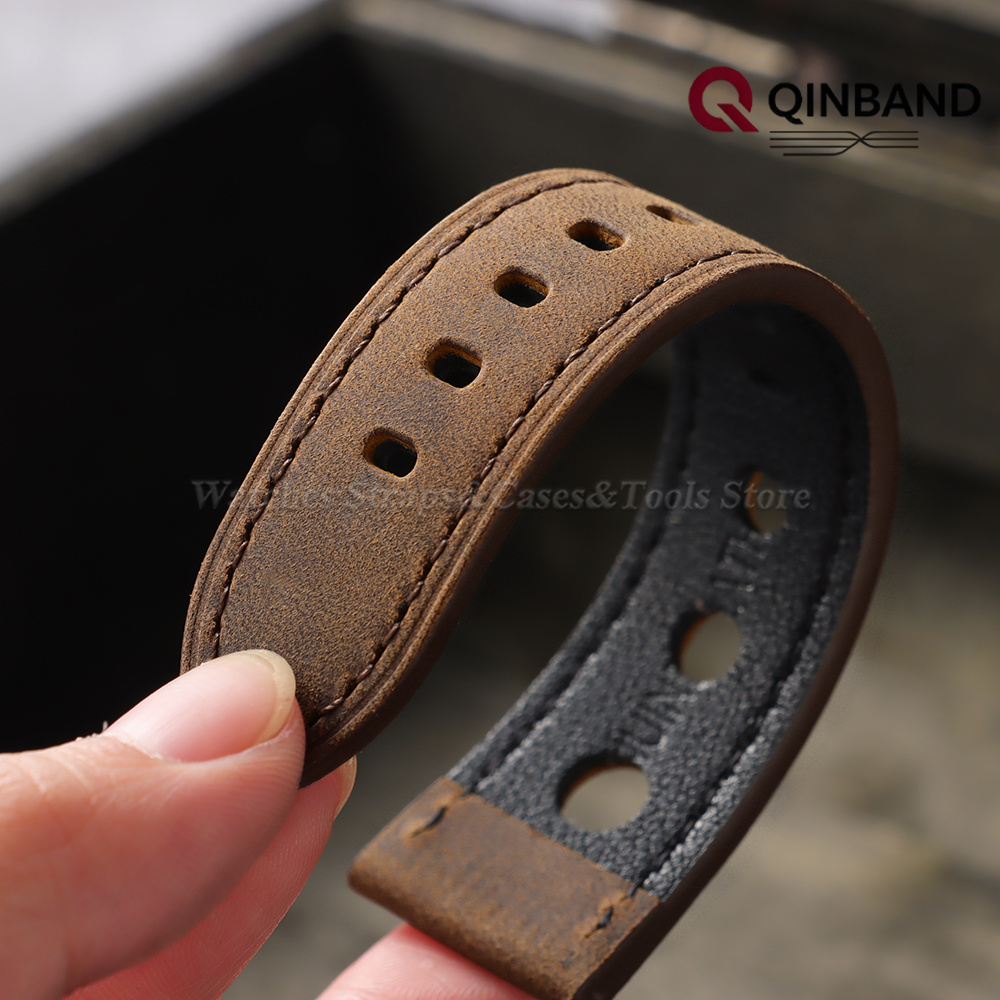빈티지 통기성 가죽 시계 밴드 18mm 20mm 22m - Smartwatch Vintage Watches For Men 리뷰 및 가격