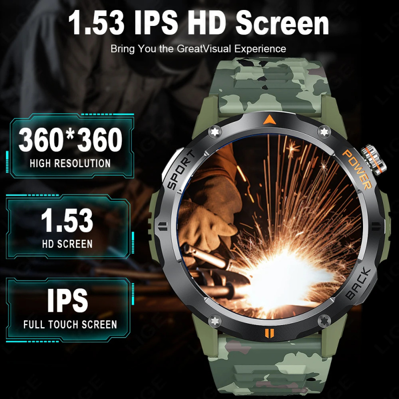 야외 스포츠 스마트워치 남성용 손전등 나침반 정보 표시 - Smartwatch Watches Wallpaper 리뷰 및 가격