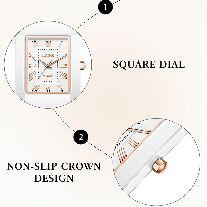 LIGE 시계 여성용 손목시계 브랜드 세라믹 패션 쿼츠 - Luxury Ceramic Watch 리뷰 및 가격