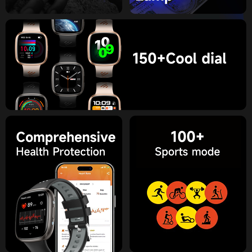 스마트워치 남성용 BT 통화 LED 손전등 야외 건강  - Smartwatch Purple Watches For Women 리뷰 및 가격