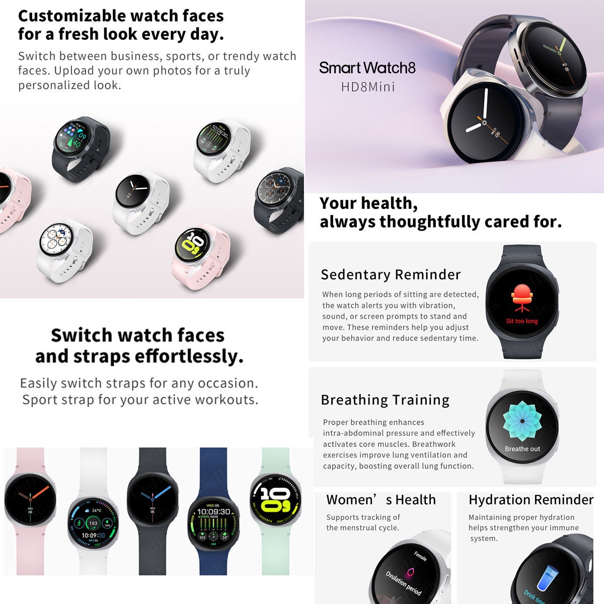 2026년 신형 시계 8 미니 GPS 트랙 스마트워치  - Smartwatch New Watches For Women 리뷰 및 가격