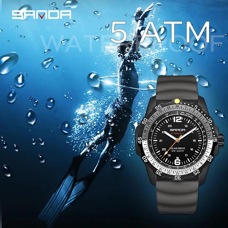 SANDA 럭셔리 뉴 남성용 태양열 시계 쿼츠 루미너스 - Solar Powered Watch 리뷰 및 가격