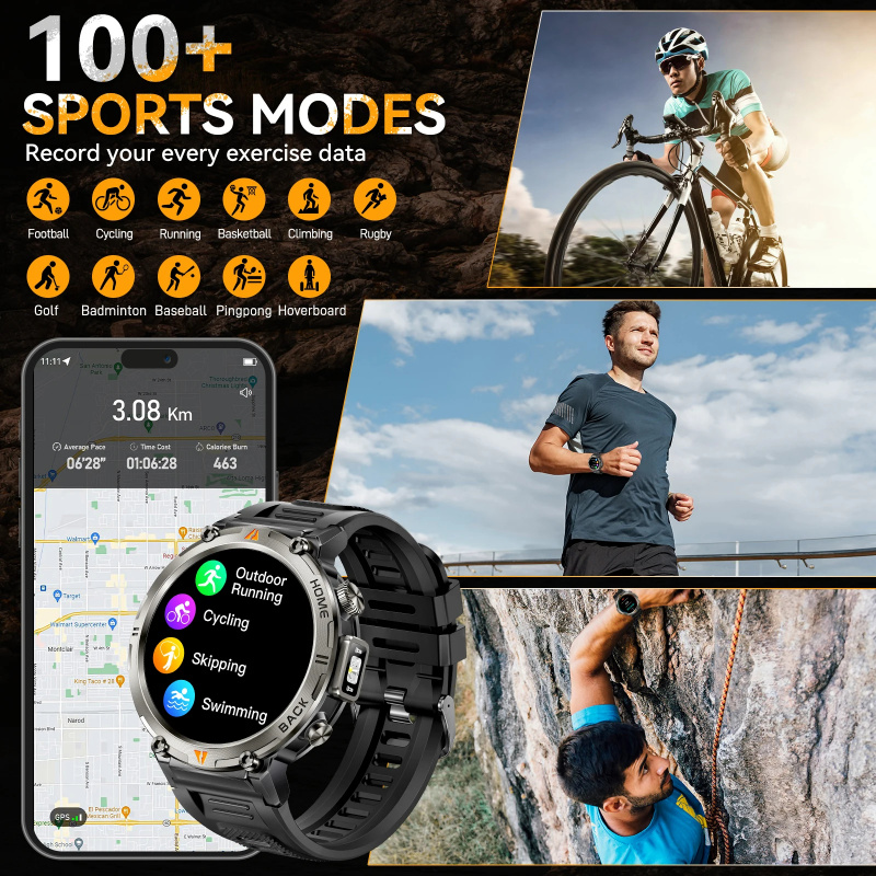 남성용 스마트워치 2026 블루투스 음악 메시지 알림  - Smartwatch Watches Wallpaper 리뷰 및 가격