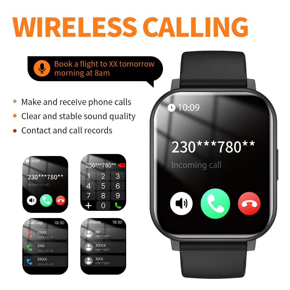 1.83인치 HD 사각형 화면/무선 통화/260mAh  - Smartwatch Watches Wallpaper 리뷰 및 가격