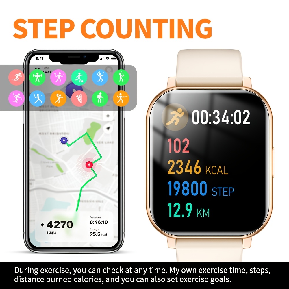 1.83인치 HD 사각형 화면/무선 통화/260mAh  - Smartwatch Watches Wallpaper 리뷰 및 가격
