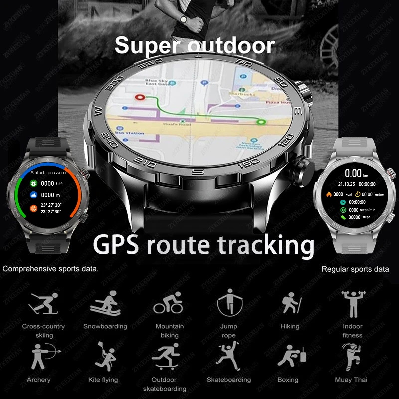 새로운 GPS 트랙 스마트워치 남성용 AMOLED HD - Smartwatch Watches For Men 리뷰 및 가격