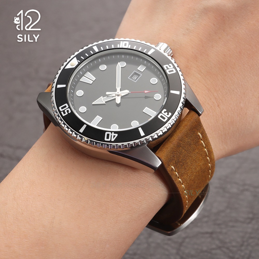 20/22mm 송아지 가죽 시계 스트랩 빈티지 비즈니스 - Smartwatch Vintage Watches For Men 리뷰 및 가격
