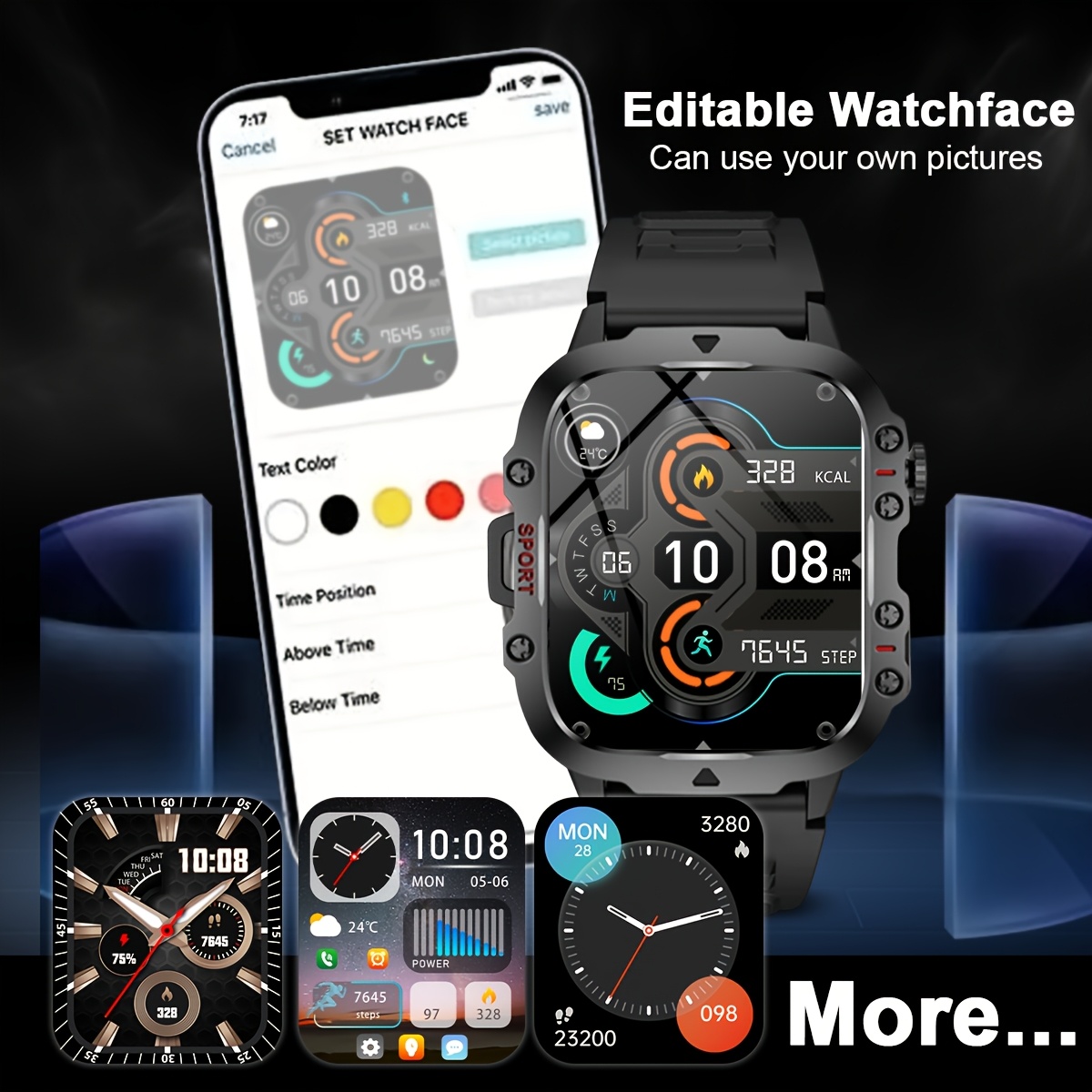 새로운 스마트 워치, 밝은 손전등, 다양한 스포츠 모드 - Smartwatch Watches Wallpaper 리뷰 및 가격