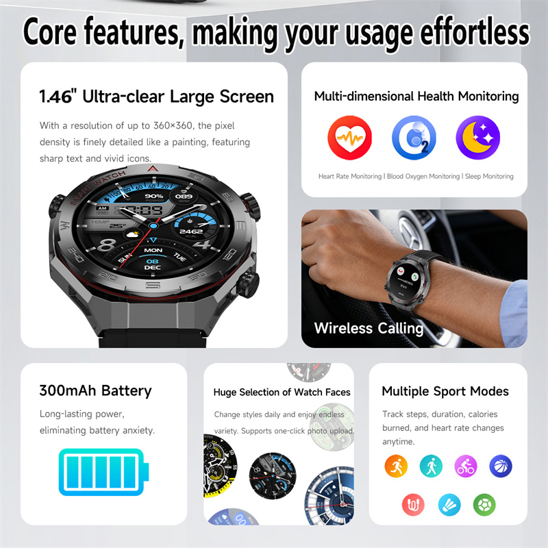 새로운 Watch6 UItra GPS 아웃도어 스마트워 - Smartwatch Watches Gift For Men 리뷰 및 가격