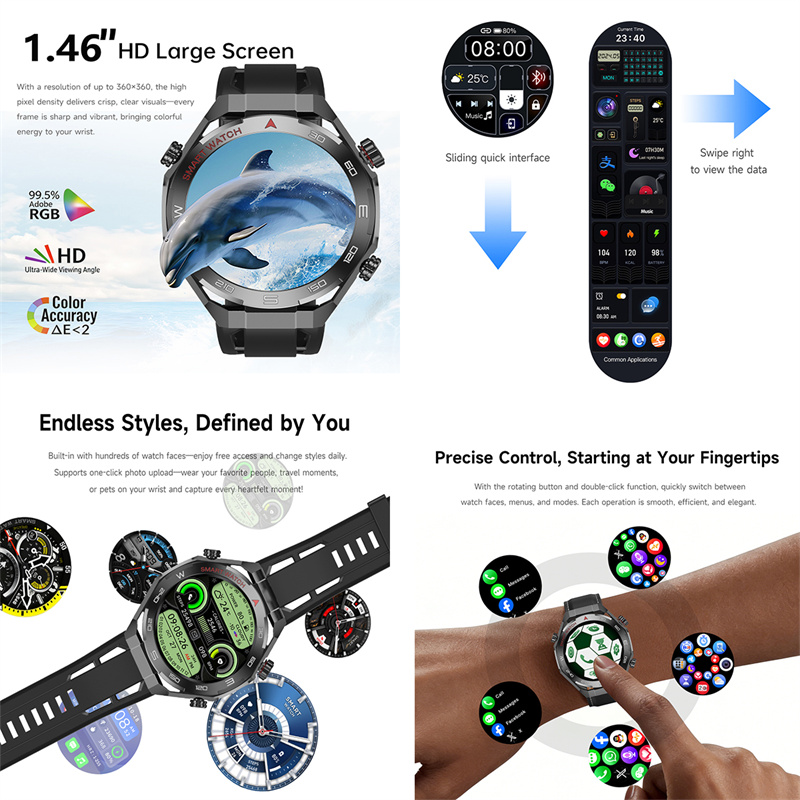 새로운 Watch6 UItra GPS 아웃도어 스마트워 - Smartwatch Watches Gift For Men 리뷰 및 가격