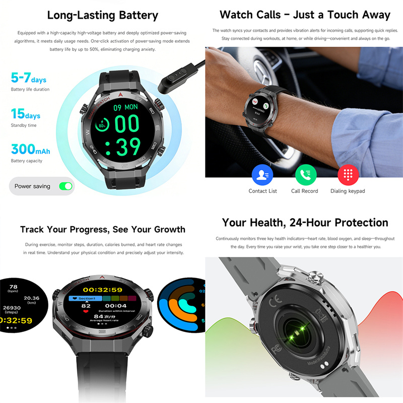 새로운 Watch6 UItra GPS 아웃도어 스마트워 - Smartwatch Watches Gift For Men 리뷰 및 가격