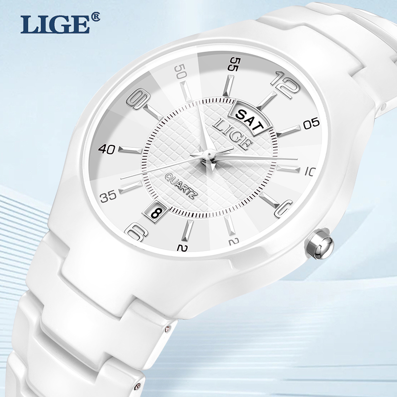 LIGE 우아하고 고급스러운 여성용 쿼츠 시계, 패션  - Luxury Ceramic Watch 리뷰 및 가격