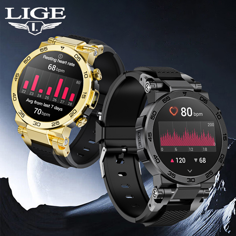 LIGE 사용자 정의 배경 화면 스마트 시계 남자 야외 - Smartwatch Watches Wallpaper 리뷰 및 가격