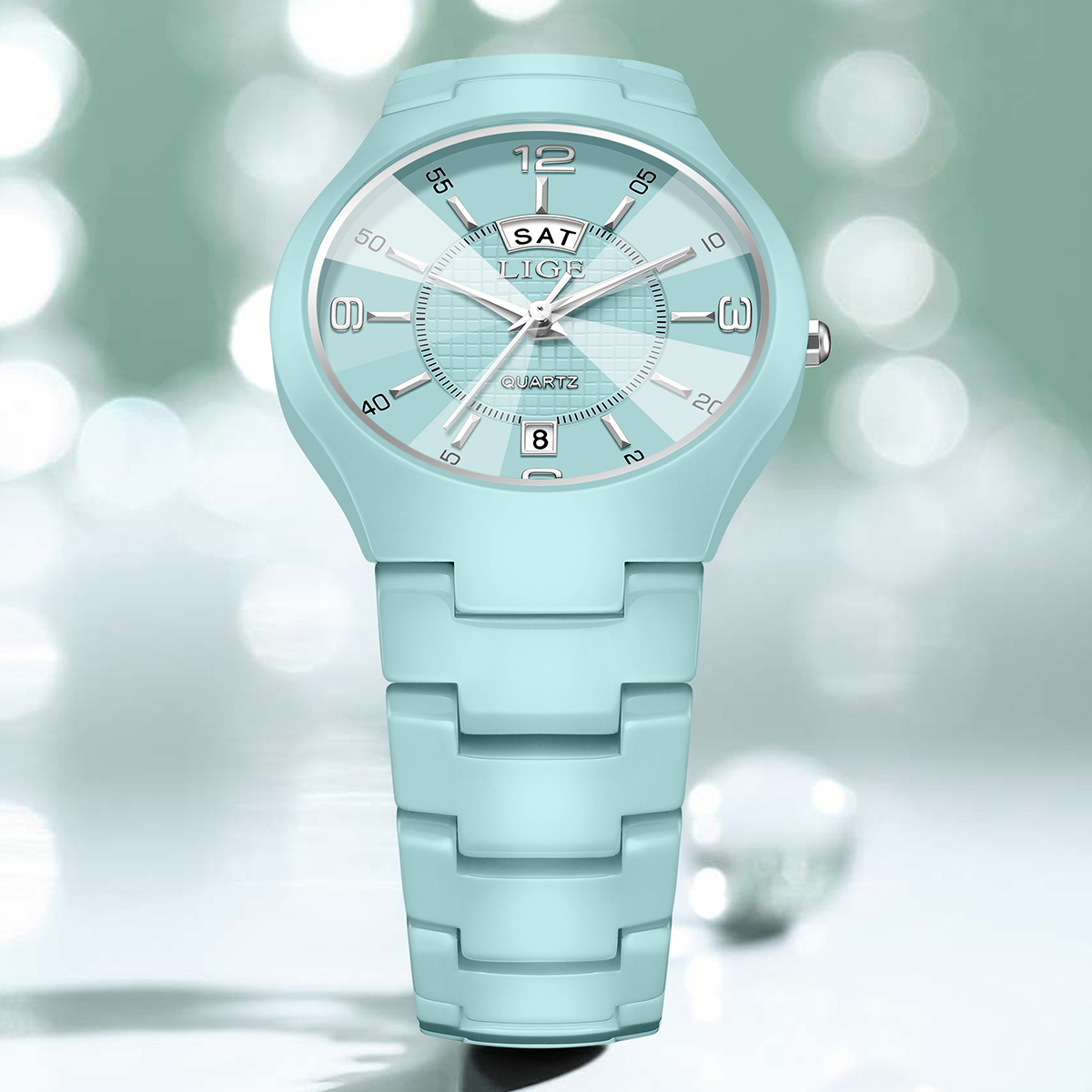 LIGE 우아한 여성 시계 패션 럭셔리 날짜 요일 표시 - Luxury Ceramic Watch 리뷰 및 가격