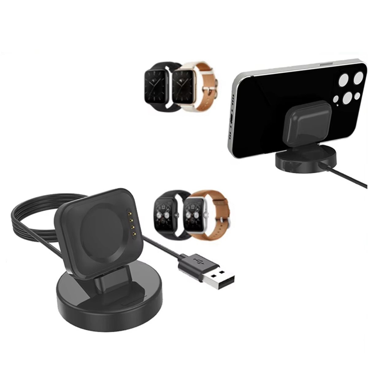 업데이트. 2X 충전기 도킹 스테이션 휴대폰 홀더 충전 - Smartwatch Oppo Watch 리뷰 및 가격