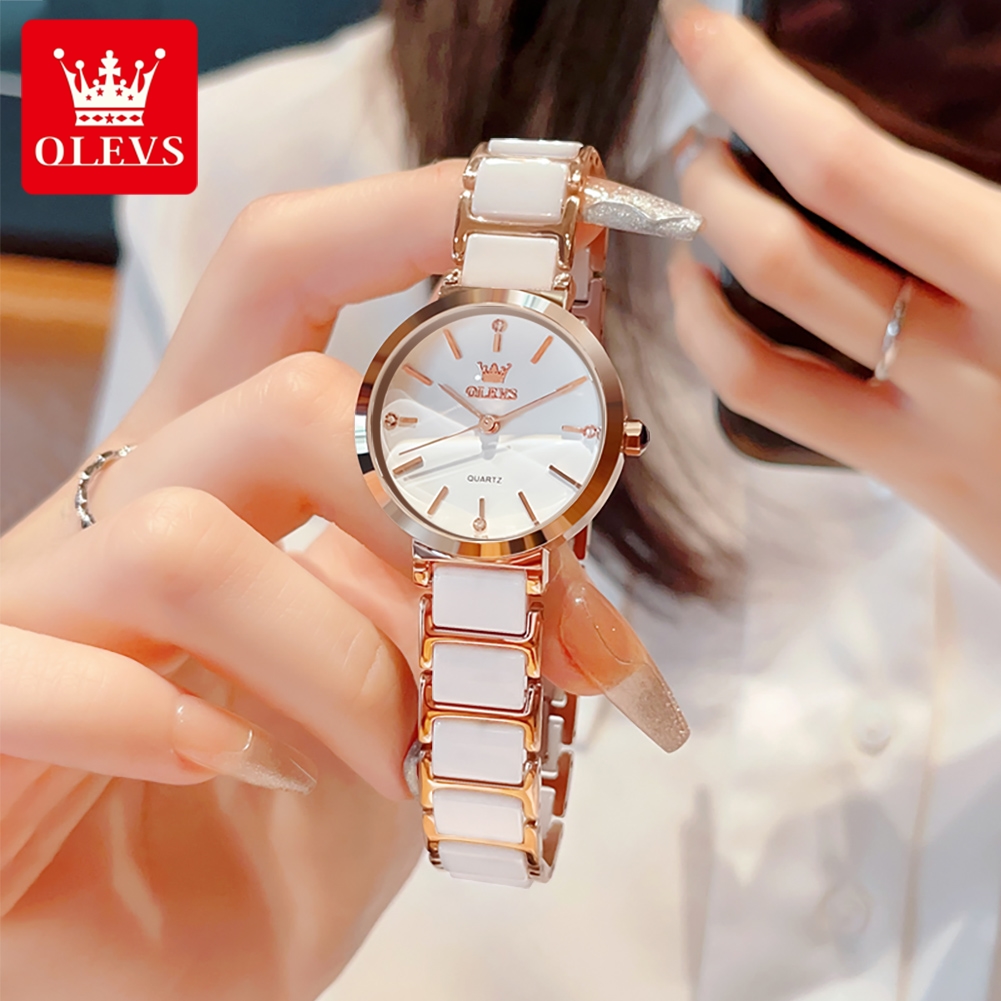 OLEVS 5877 여성용 시계, 고급스러운 로즈골드  - Luxury Ceramic Watch 리뷰 및 가격