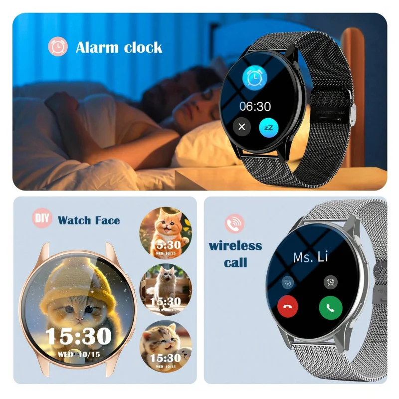 다기능 스마트워치 무선 통화 사용자 지정 배경화면 블루 - Smartwatch Watches Wallpaper 리뷰 및 가격