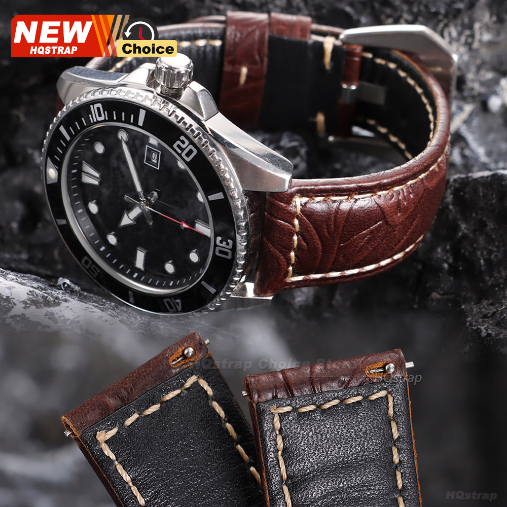 새로운 인쇄 스타일 오일 왁스 시계 밴드 20/22/2 - Watches Rolex Smartwatch 리뷰 및 가격