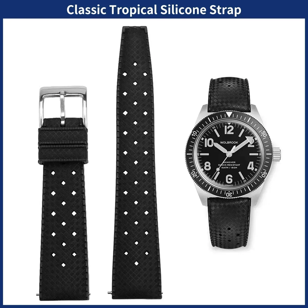 FKM 시계 스트랩 20mm 22mm 트로픽 퀵 릴리스 - Watches Rolex Smartwatch 리뷰 및 가격