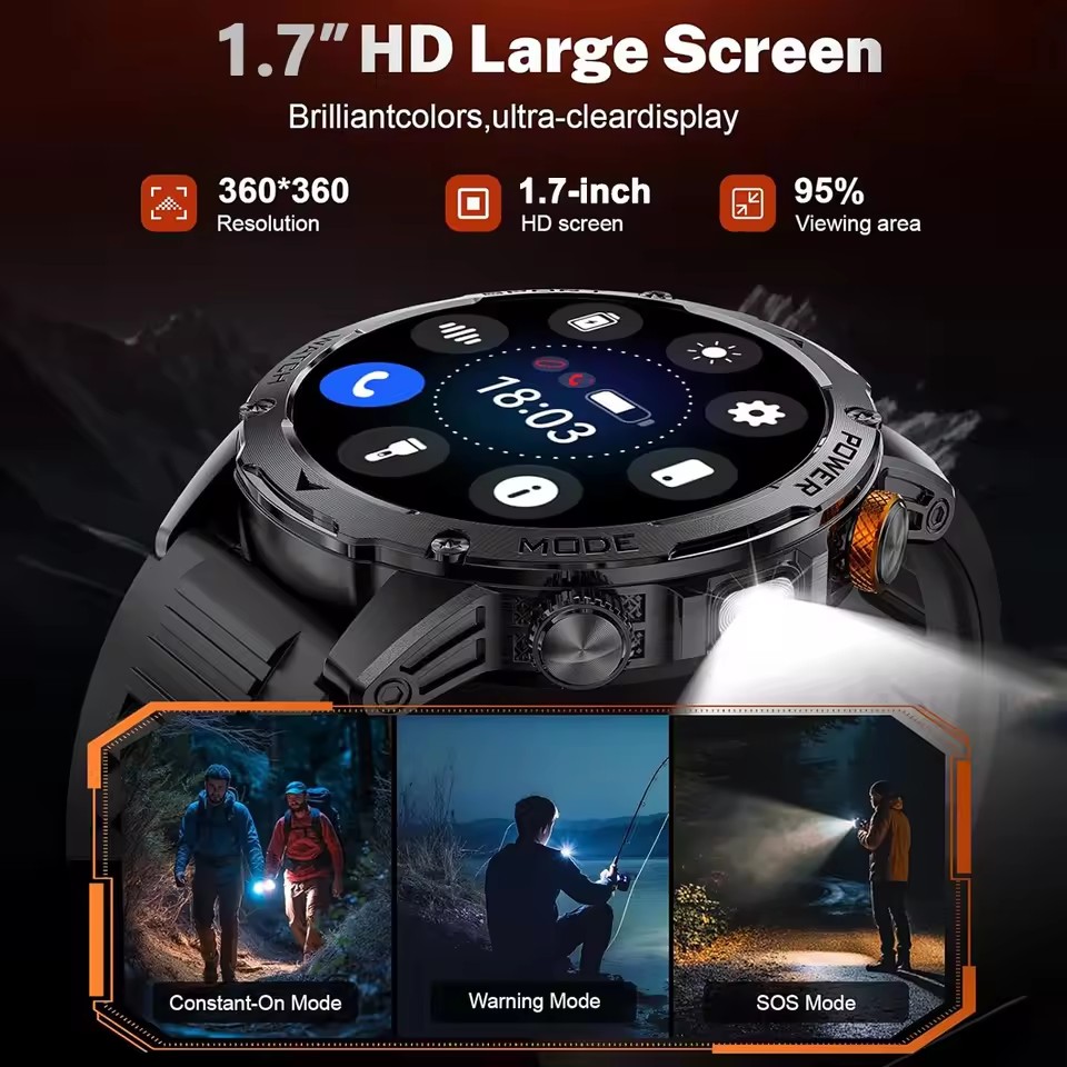 신제품 T-REX3 아웃도어 1000mAh 배터리 스마 - Smartwatch Watches Gift For Men 리뷰 및 가격