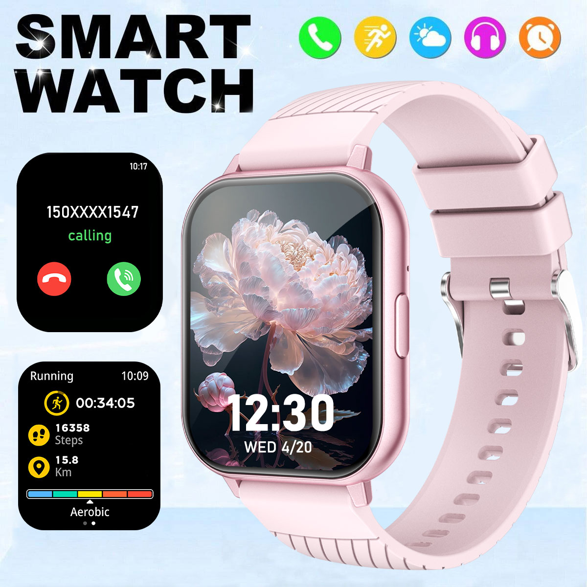 다기능 스마트 워치 1.83인치 HD 화면 - 무선 통 - Smartwatch Watches Wallpaper 리뷰 및 가격