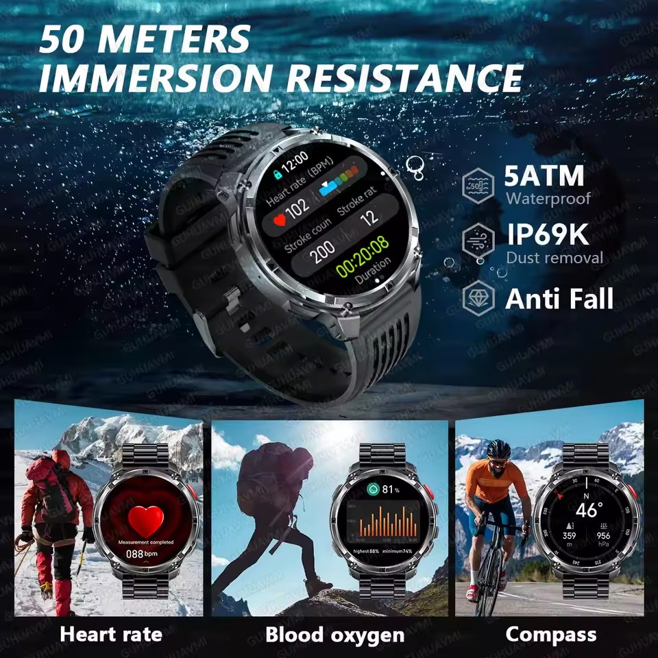 새로운 1100mAh 배터리 야외용 스마트 워치 남성용 - Smartwatch Angelo Watches 리뷰 및 가격
