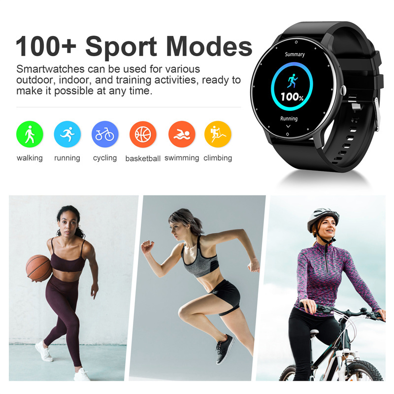 LIGE 스마트 시계 여성 남성 풀 터치 스크린 블루투 - Smartwatch Angelo Watches 리뷰 및 가격