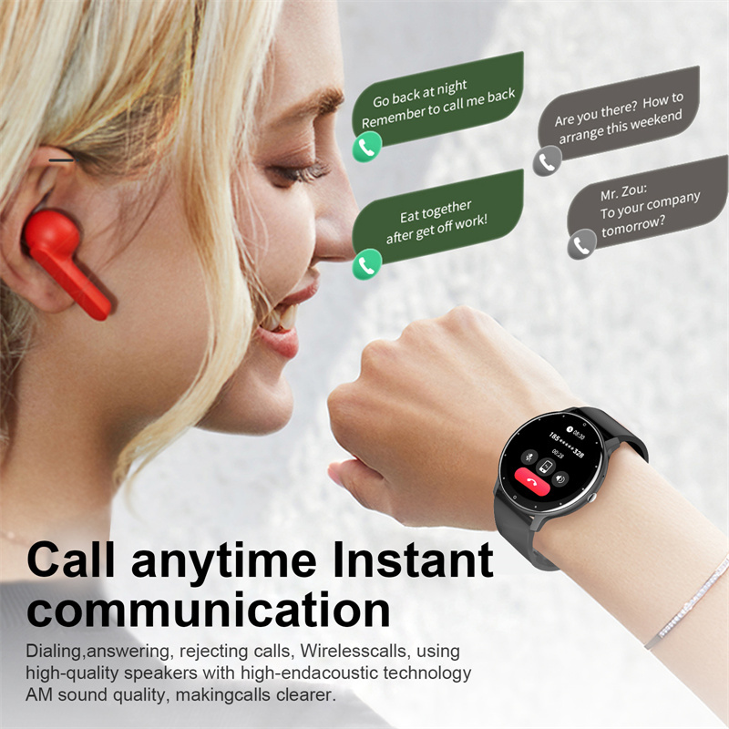 LIGE 스마트 시계 여성 남성 풀 터치 스크린 블루투 - Smartwatch Angelo Watches 리뷰 및 가격