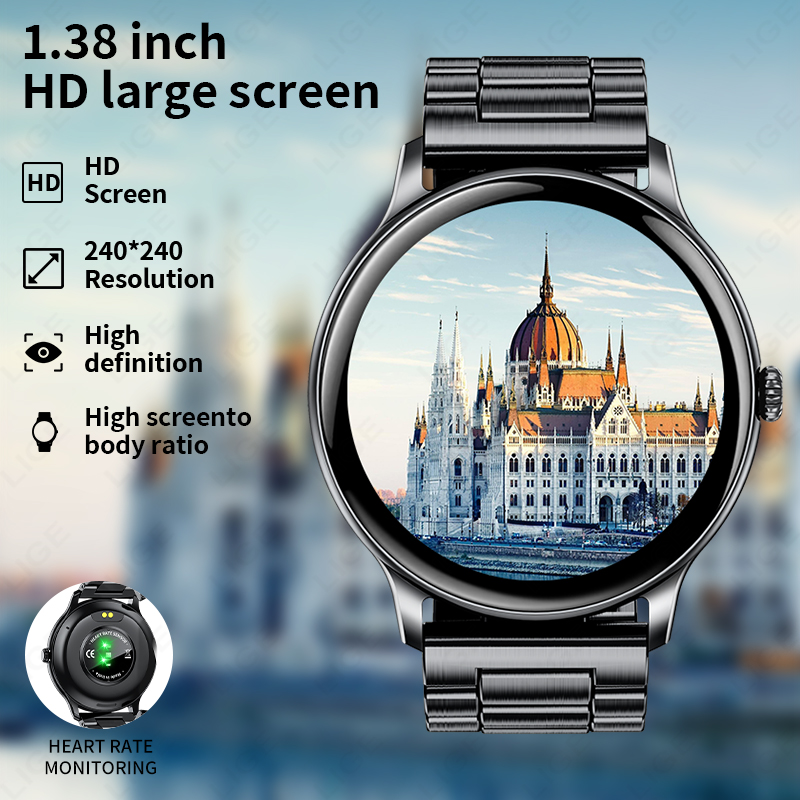LIGE 2026 새로운 스마트워치 남성용 1.38인치 - Smartwatch Angelo Watches 리뷰 및 가격