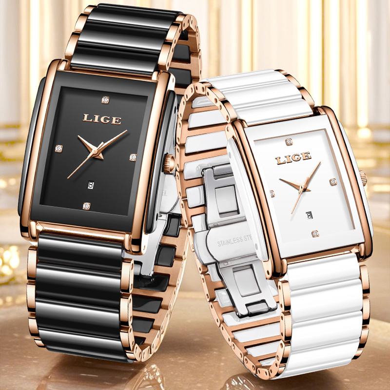 LIGE 패션 우아한 여성용 시계 전체 세라믹 스트랩  - Luxury Ceramic Watch 리뷰 및 가격