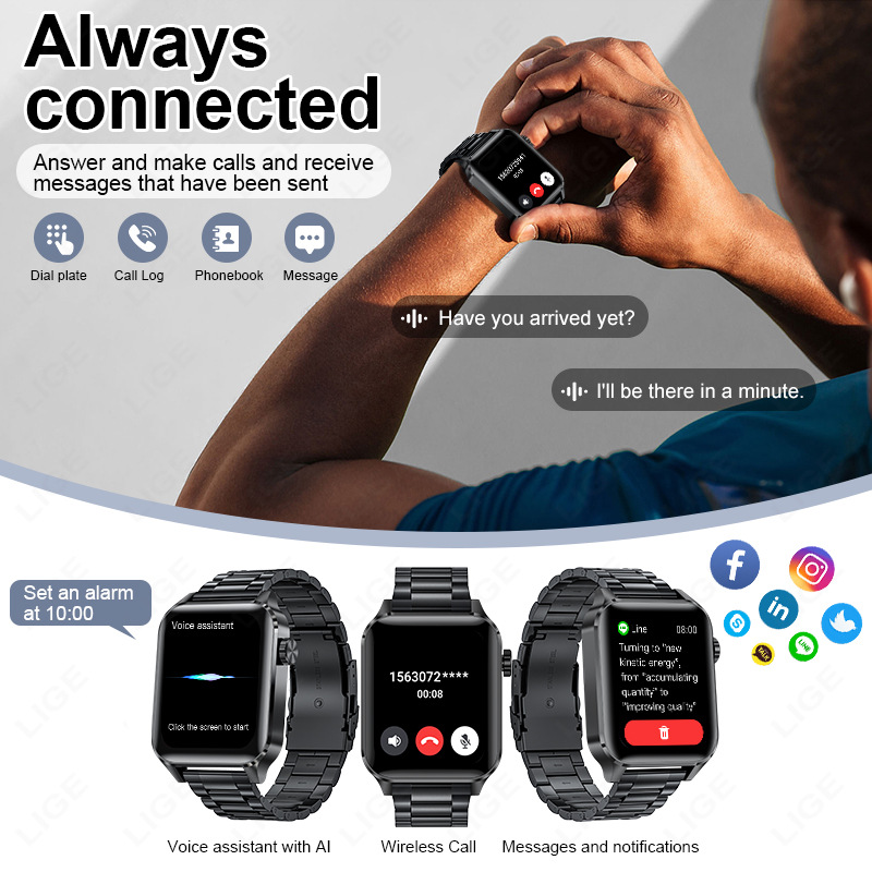 2026 새로운 칼로리 스마트워치 남성용 블루투스 통화 - Smartwatch Watches Wallpaper 리뷰 및 가격