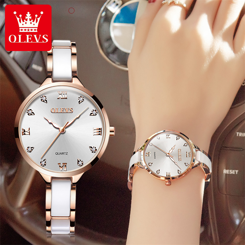 OLEVS 남성용 새로운 패션 여성 쿼츠 시계 럭셔리  - Luxury Ceramic Watch 리뷰 및 가격