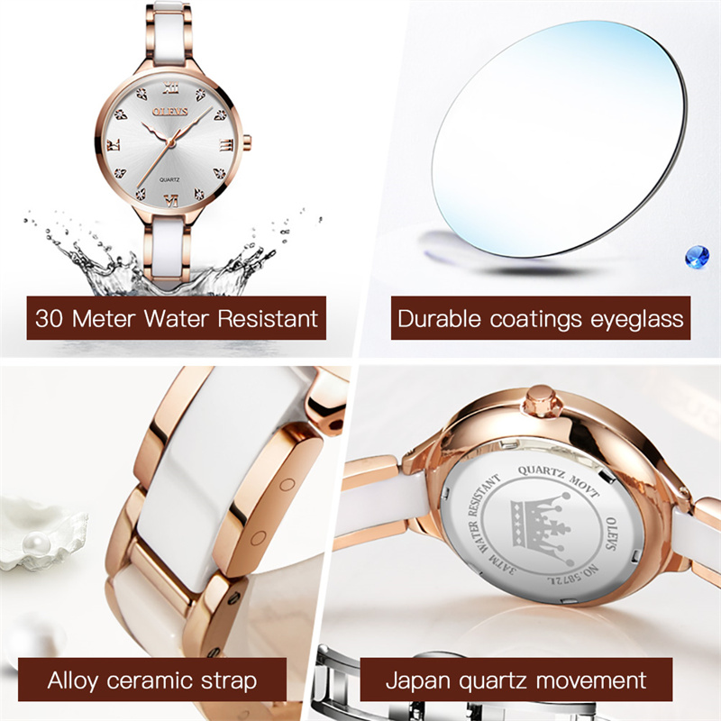 OLEVS 남성용 새로운 패션 여성 쿼츠 시계 럭셔리  - Luxury Ceramic Watch 리뷰 및 가격