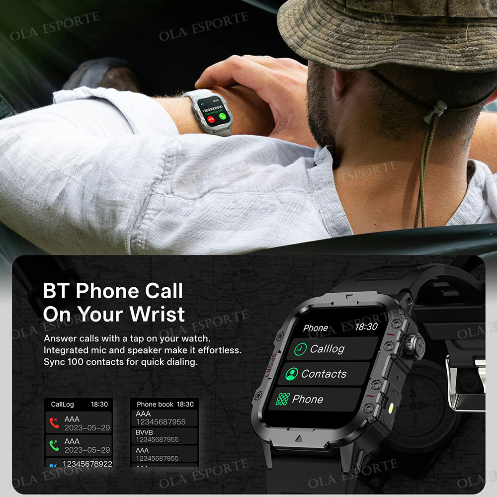 새로운 군용 GPS 스마트워치 남성용 LED 손전등 I - Smartwatch Angelo Watches 리뷰 및 가격